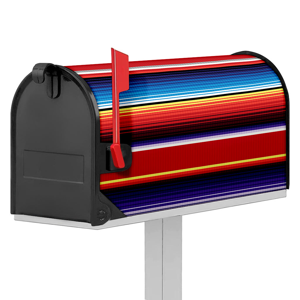 Tribal Serape Blanket Stripe Print Mailbox Cover