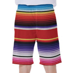 Tribal Serape Blanket Stripe Print Men's Beach Shorts