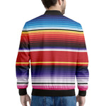 Tribal Serape Blanket Stripe Print Men's Bomber Jacket