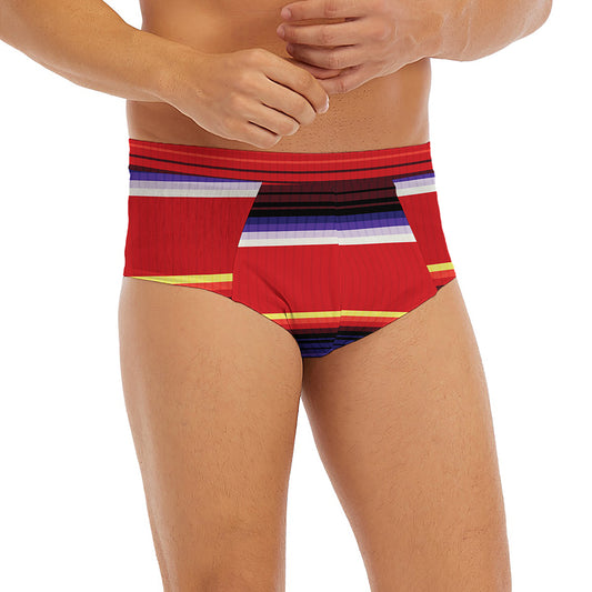 Tribal Serape Blanket Stripe Print Men's Briefs