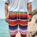 Tribal Serape Blanket Stripe Print Men's Cargo Shorts