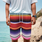 Tribal Serape Blanket Stripe Print Men's Cargo Shorts