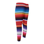 Tribal Serape Blanket Stripe Print Men's Compression Pants