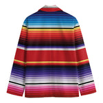 Tribal Serape Blanket Stripe Print Men's Cotton Blazer