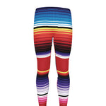 Tribal Serape Blanket Stripe Print Men's leggings