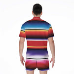 Tribal Serape Blanket Stripe Print Men's Rompers