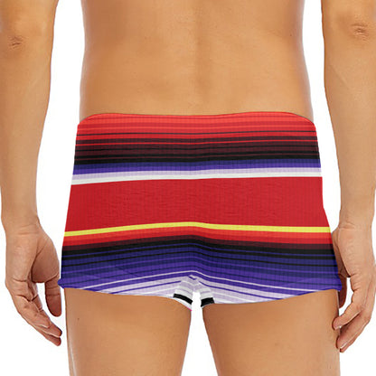 Tribal Serape Blanket Stripe Print Men's Short Boxer Briefs