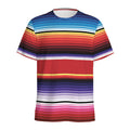 Tribal Serape Blanket Stripe Print Men's Athletic T-Shirt