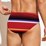 Tribal Serape Blanket Stripe Print Men's Swim Briefs