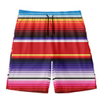 Tribal Serape Blanket Stripe Print Men's Swim Trunks