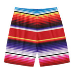 Tribal Serape Blanket Stripe Print Men's Swim Trunks