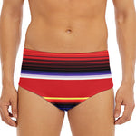 Tribal Serape Blanket Stripe Print Men's Triangle Swim Briefs
