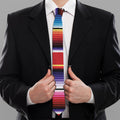 Tribal Serape Blanket Stripe Print Necktie