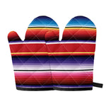 Tribal Serape Blanket Stripe Print Oven Mitts