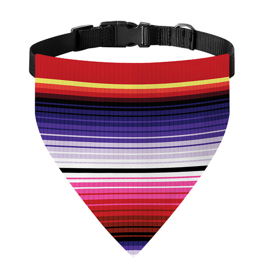 Tribal Serape Blanket Stripe Print Over The Collar Dog Bandana