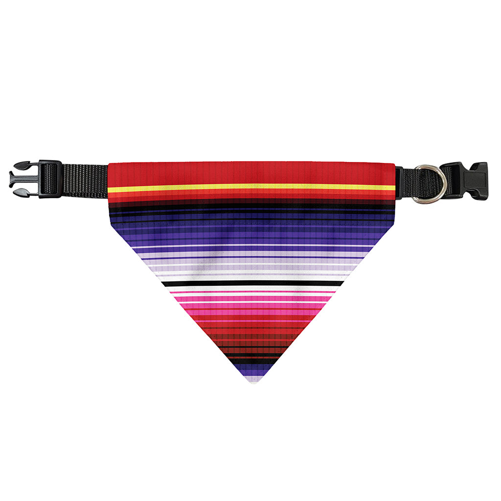 Tribal Serape Blanket Stripe Print Over The Collar Dog Bandana