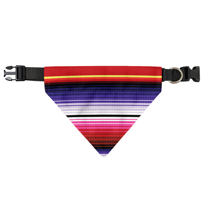 Tribal Serape Blanket Stripe Print Over The Collar Dog Bandana
