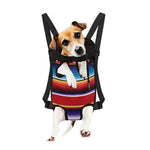 Tribal Serape Blanket Stripe Print Pet Carrier Backpack