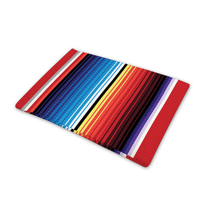 Tribal Serape Blanket Stripe Print Pet Cooling Mat Cover