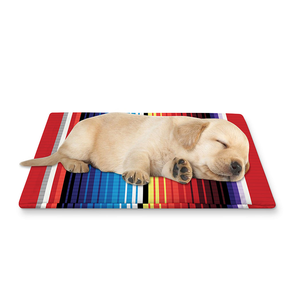 Tribal Serape Blanket Stripe Print Pet Cooling Mat Cover