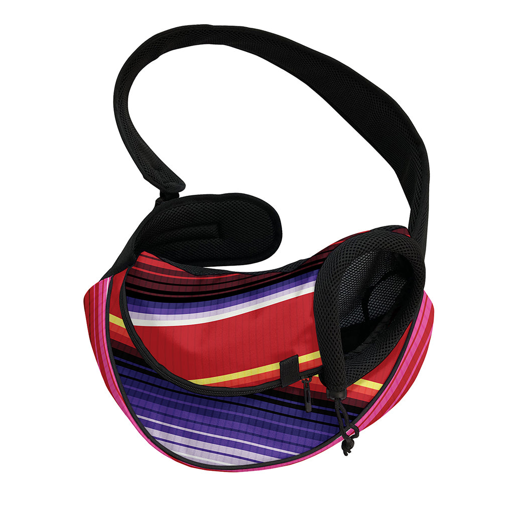 Tribal Serape Blanket Stripe Print Pet Sling Carrier