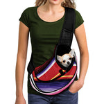 Tribal Serape Blanket Stripe Print Pet Sling Carrier