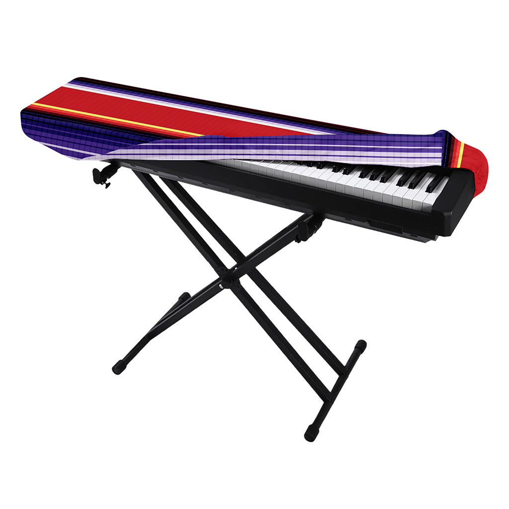 Tribal Serape Blanket Stripe Print Piano Keyboard Cover