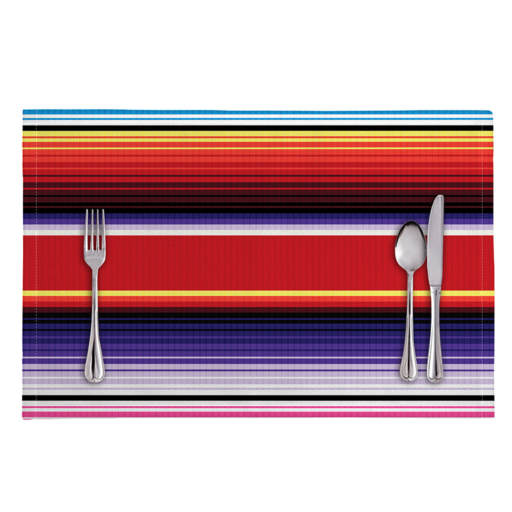 Tribal Serape Blanket Stripe Print Placemat