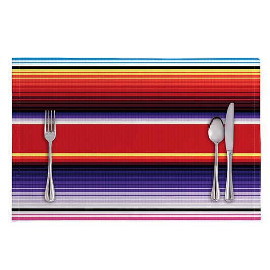 Tribal Serape Blanket Stripe Print Placemat