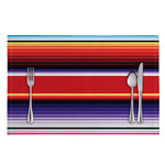 Tribal Serape Blanket Stripe Print Placemat