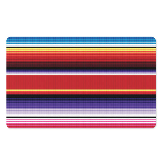 Tribal Serape Blanket Stripe Print Polyester Doormat