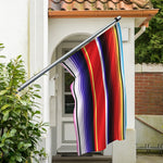 Tribal Serape Blanket Stripe Print Polyester Flag