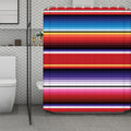 Tribal Serape Blanket Stripe Print Polyester Shower Curtain