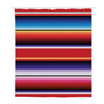 Tribal Serape Blanket Stripe Print Polyester Shower Curtain