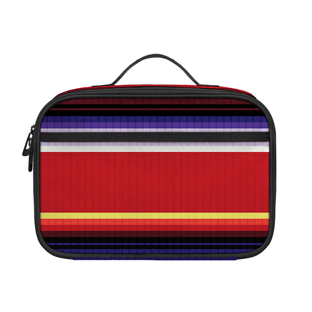 Tribal Serape Blanket Stripe Print Portable Lunch Bag