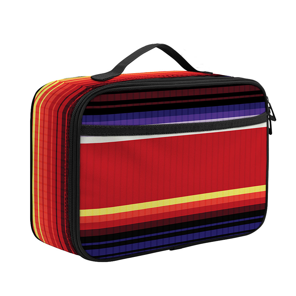 Tribal Serape Blanket Stripe Print Portable Lunch Bag