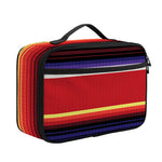 Tribal Serape Blanket Stripe Print Portable Lunch Bag
