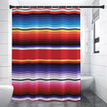 Tribal Serape Blanket Stripe Print Premium Shower Curtain
