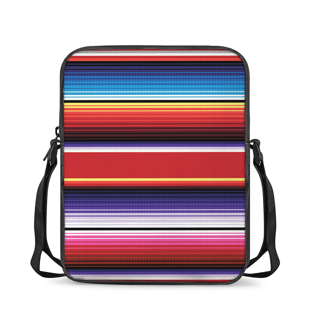 Tribal Serape Blanket Stripe Print Rectangular Crossbody Bag