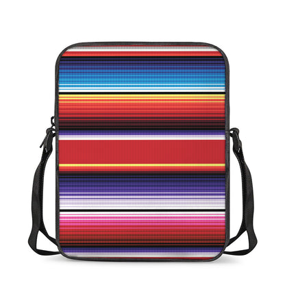 Tribal Serape Blanket Stripe Print Rectangular Crossbody Bag