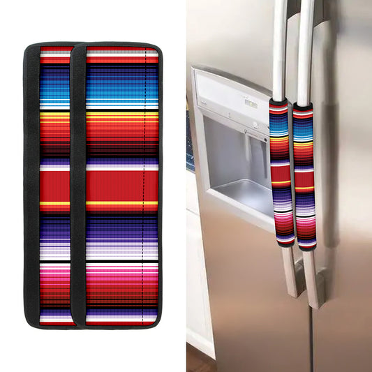 Tribal Serape Blanket Stripe Print Refrigerator Handle Covers