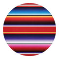 Tribal Serape Blanket Stripe Print Round Blanket