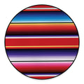 Tribal Serape Blanket Stripe Print Round Floor Mat
