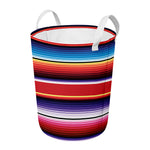 Tribal Serape Blanket Stripe Print Round Laundry Basket
