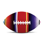 Tribal Serape Blanket Stripe Print Rugby Ball