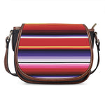 Tribal Serape Blanket Stripe Print Saddle Bag