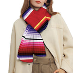 Tribal Serape Blanket Stripe Print Scarf