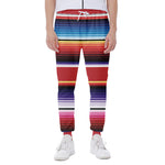 Tribal Serape Blanket Stripe Print Scuba Joggers
