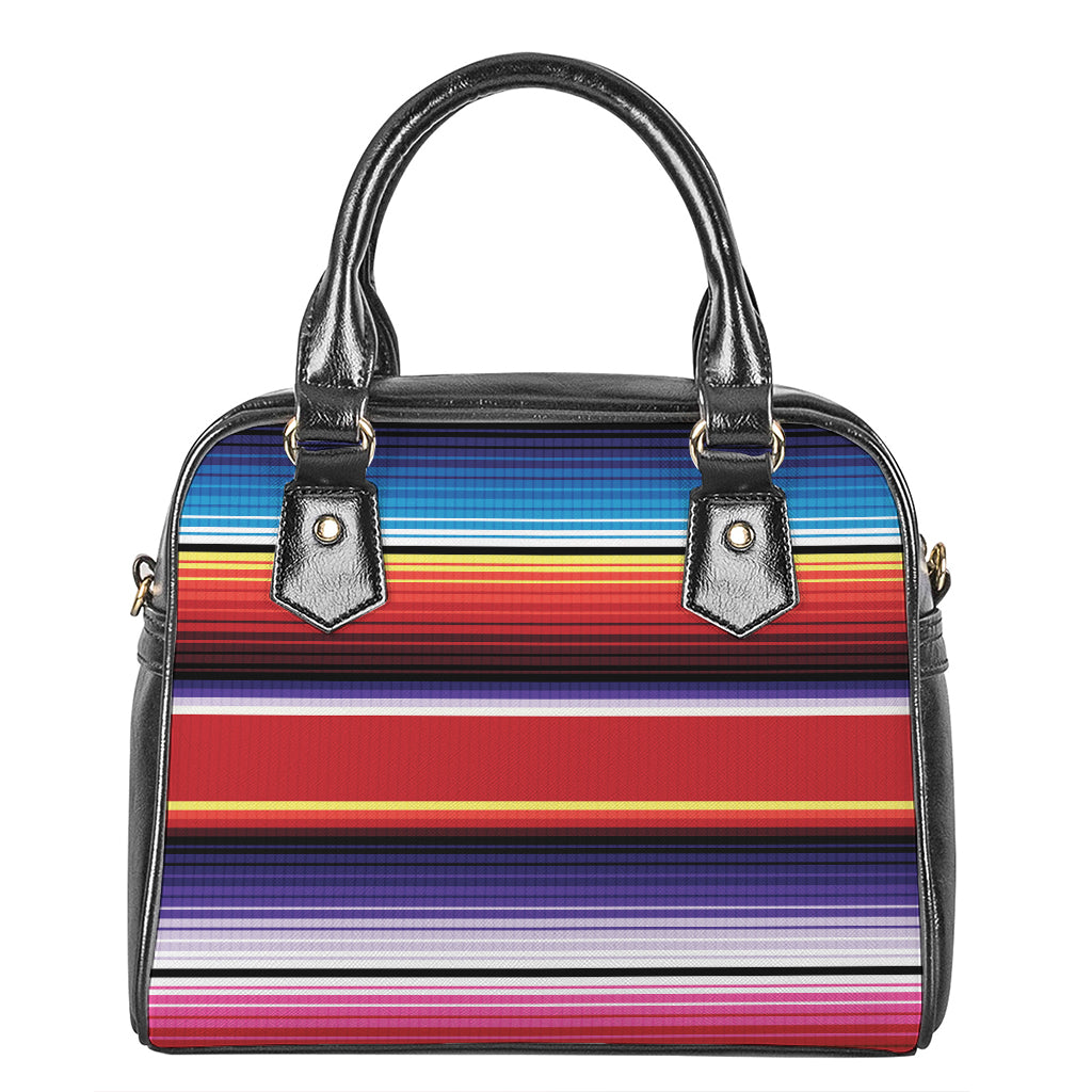 Tribal Serape Blanket Stripe Print Shoulder Handbag