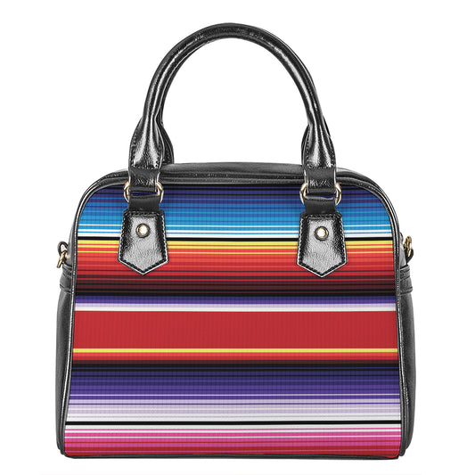 Tribal Serape Blanket Stripe Print Shoulder Handbag